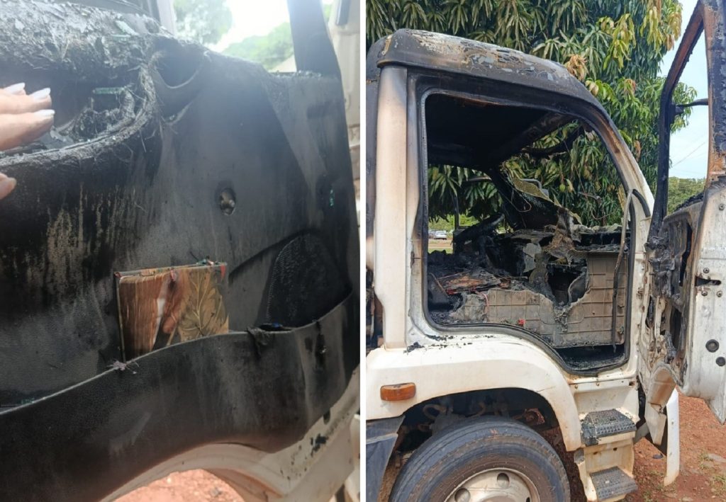 Caminhoneira leva na bolsa Bíblia que ficou intacta após incêndio destruir caminhão: ‘Deus está comigo’