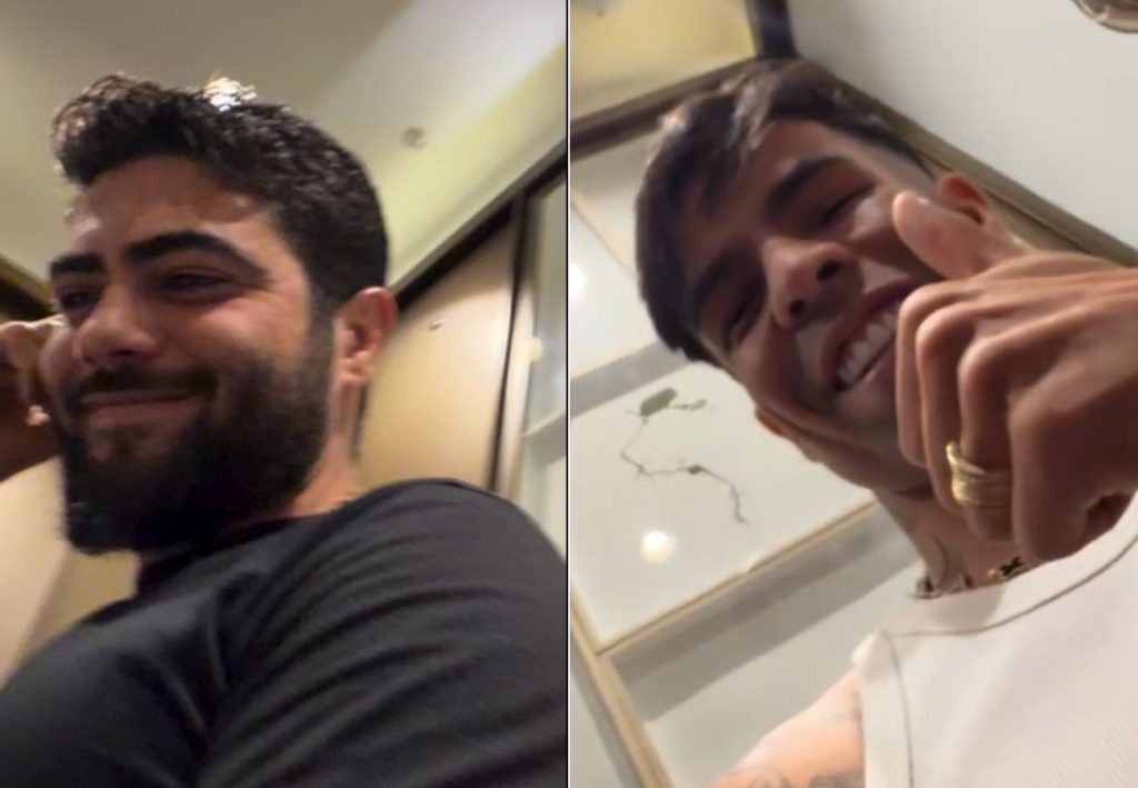Funkeiro Danielzinho Grau encontra Henrique, da dupla com Juliano, em elevador, mas esquece nome: ‘Você é aquele cantor lá?’