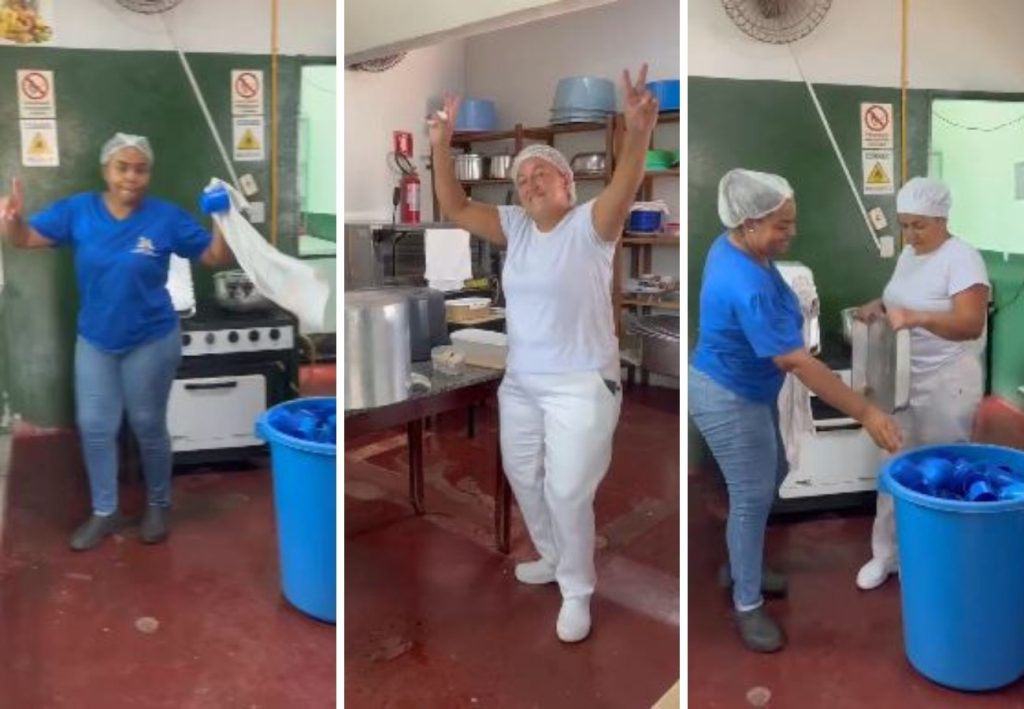 ‘Amostradinha’: funcionárias de escola dançam no recreio e vídeo chama atenção na web; assista